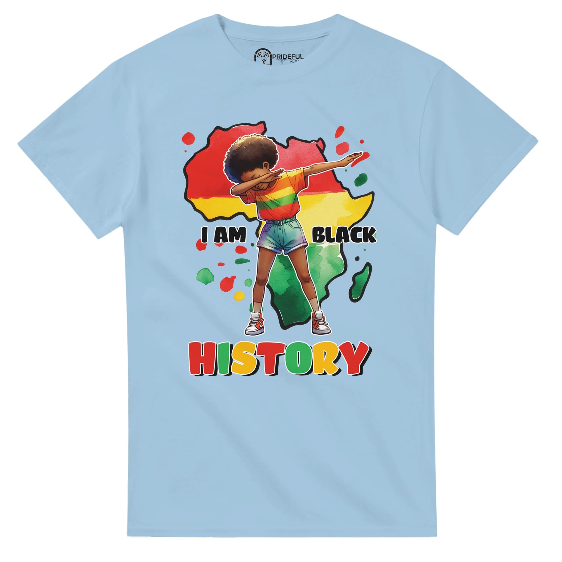 I Am Black History Afro Girl T-shirt For Men & Women - Prideful Roots