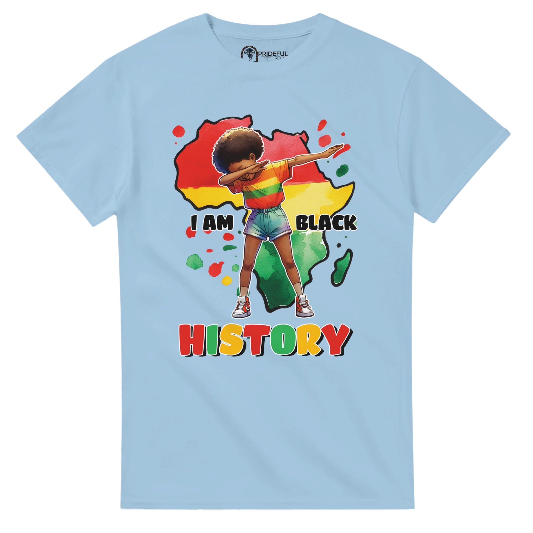 I Am Black History Afro Girl T-shirt For Men & Women - Prideful Roots