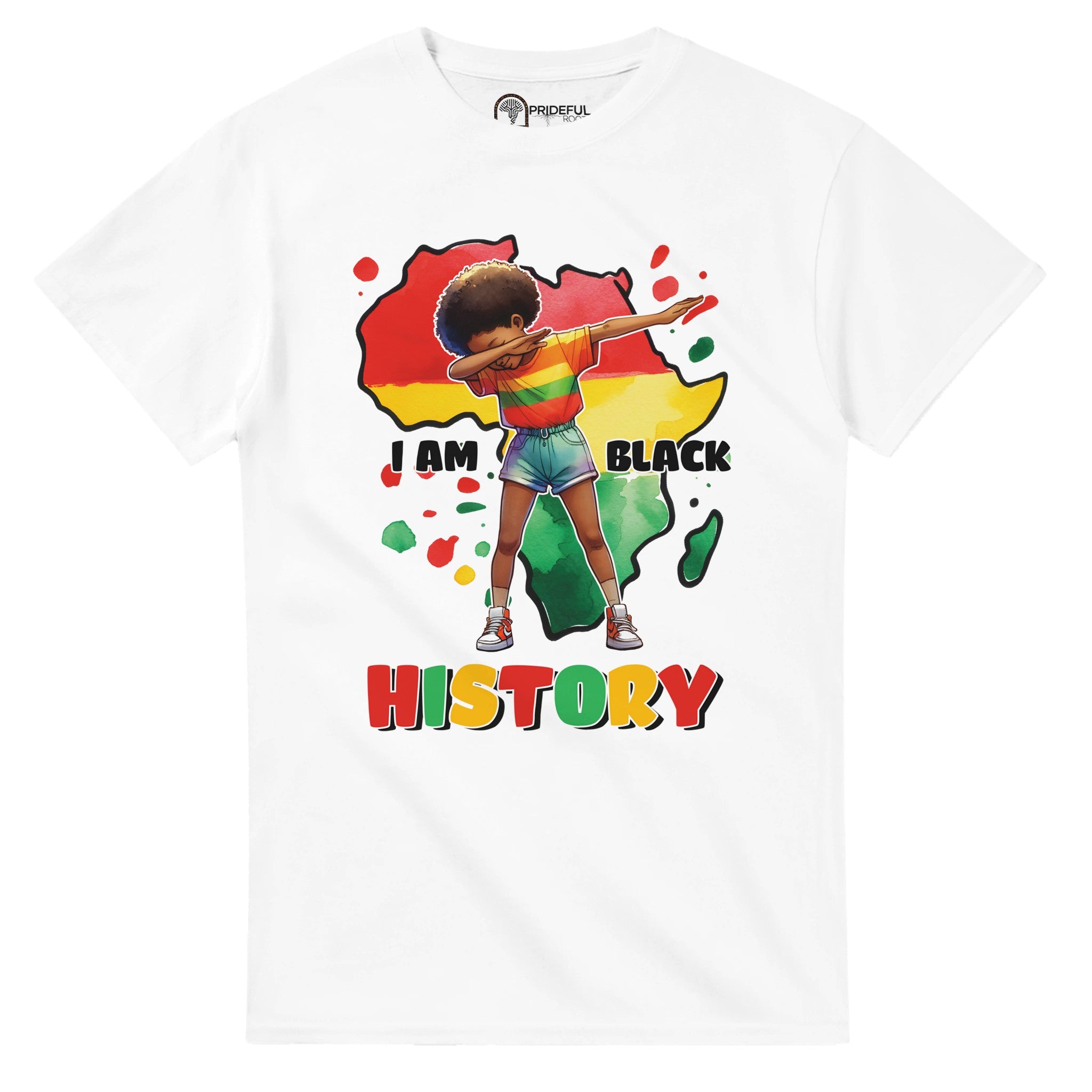 I Am Black History Afro Girl T-shirt For Men & Women - Prideful Roots