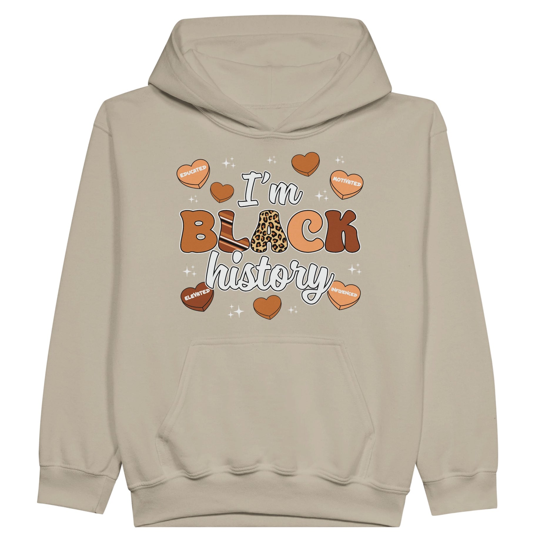 I'm Black History Chocolate Hoodie For Kids - Prideful Roots