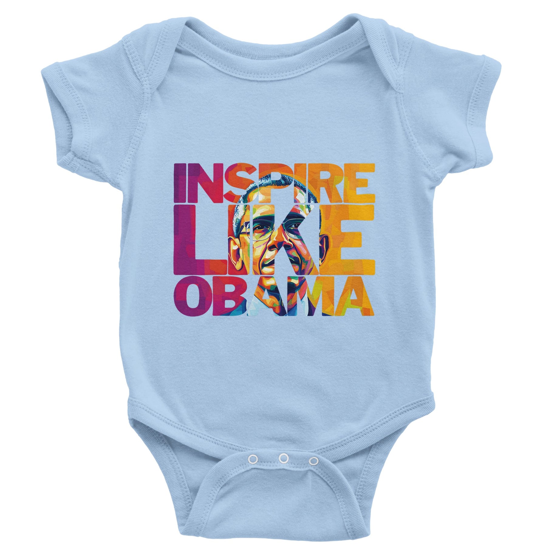 Inspire Like Obama | Black History Icon Baby Short Sleeve Bodysuit - Prideful Roots