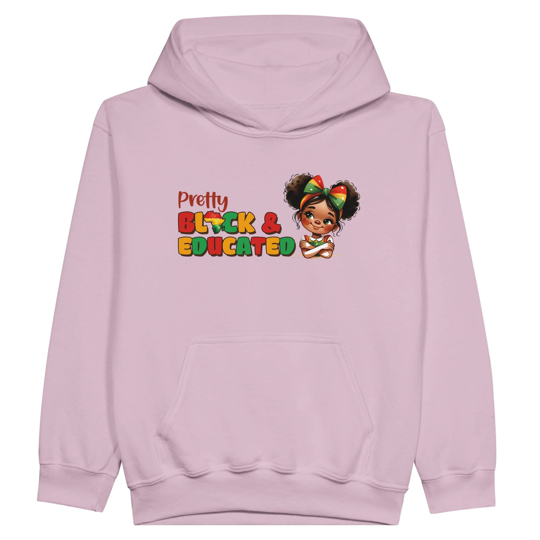 Pretty Black And Educated Hoodie For Kids - Prideful Roots