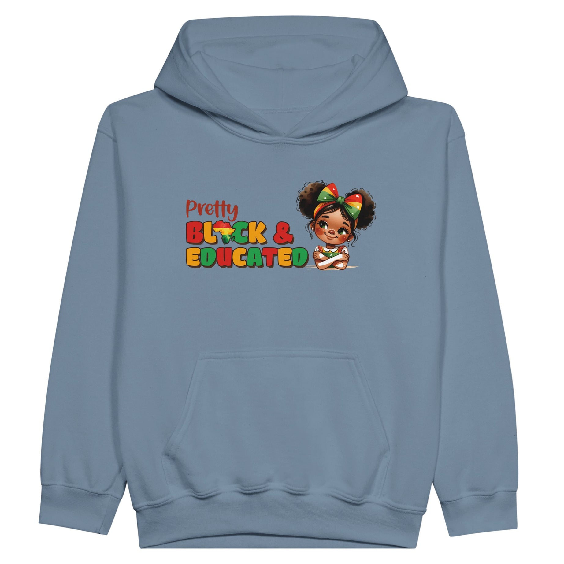 Pretty Black And Educated Hoodie For Kids - Prideful Roots