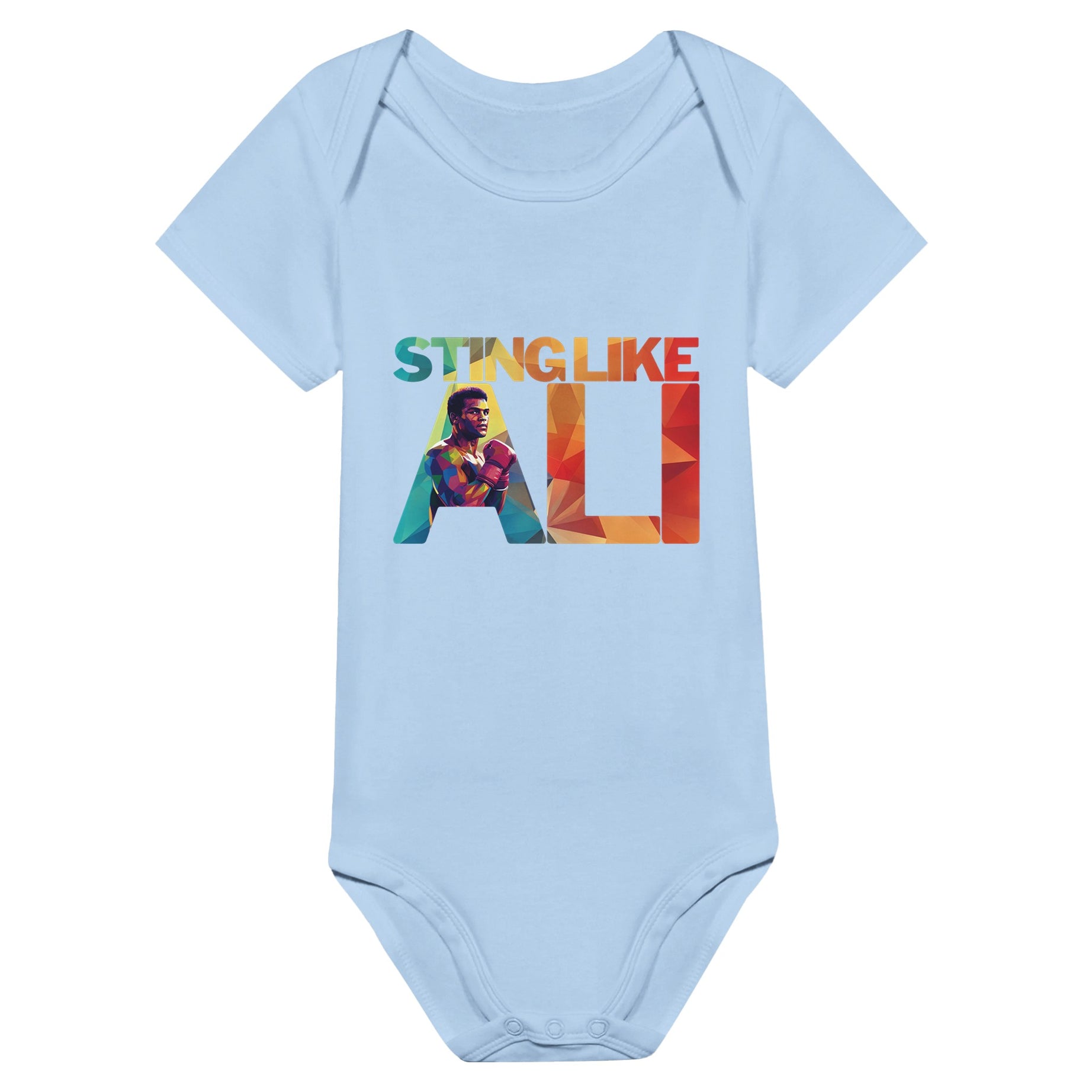 Sting Like Ali | Black History Icon Baby Short Sleeve Bodysuit - Prideful Roots