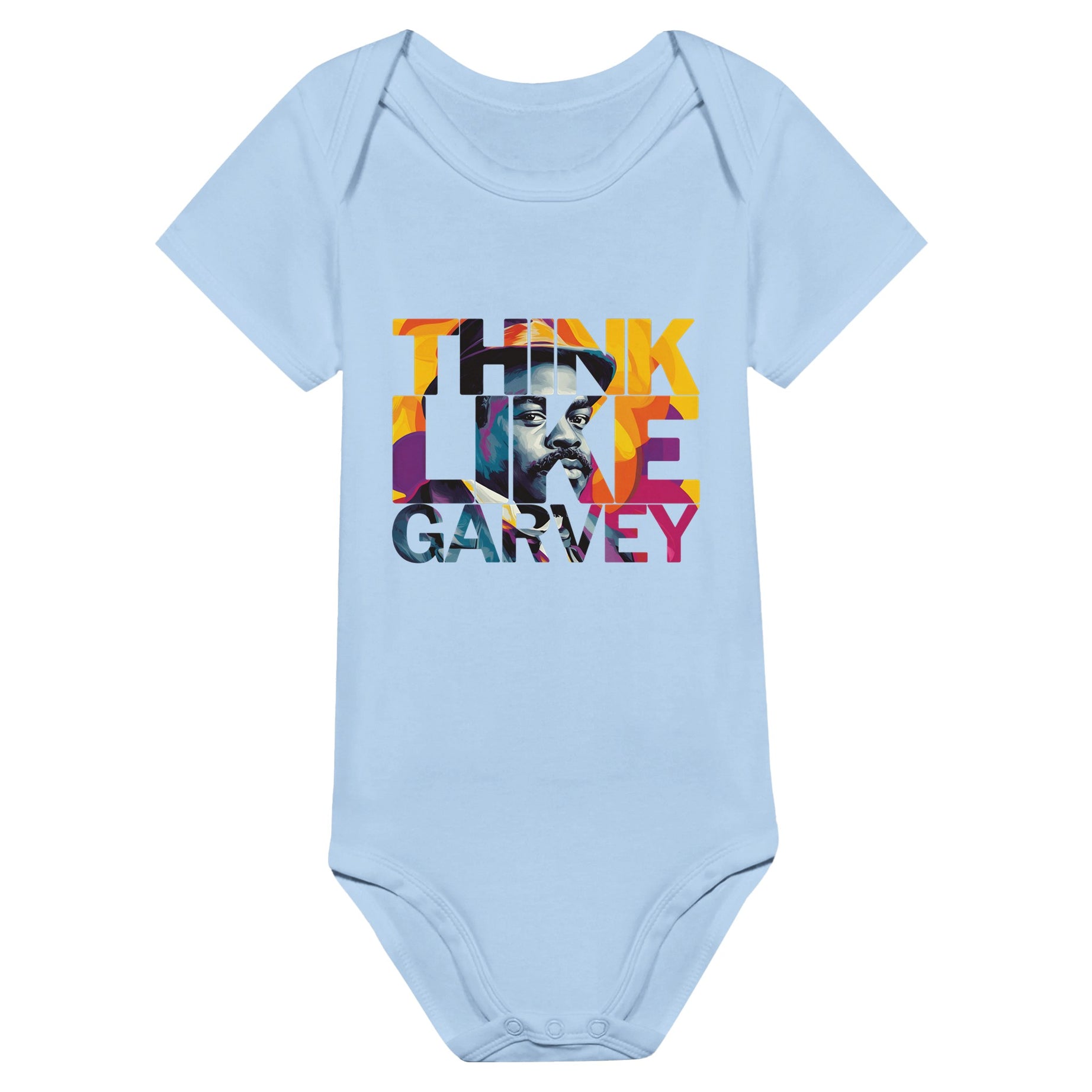 Think Like Garvey | Black History Icon Baby Short Sleeve Bodysuit - Prideful Roots