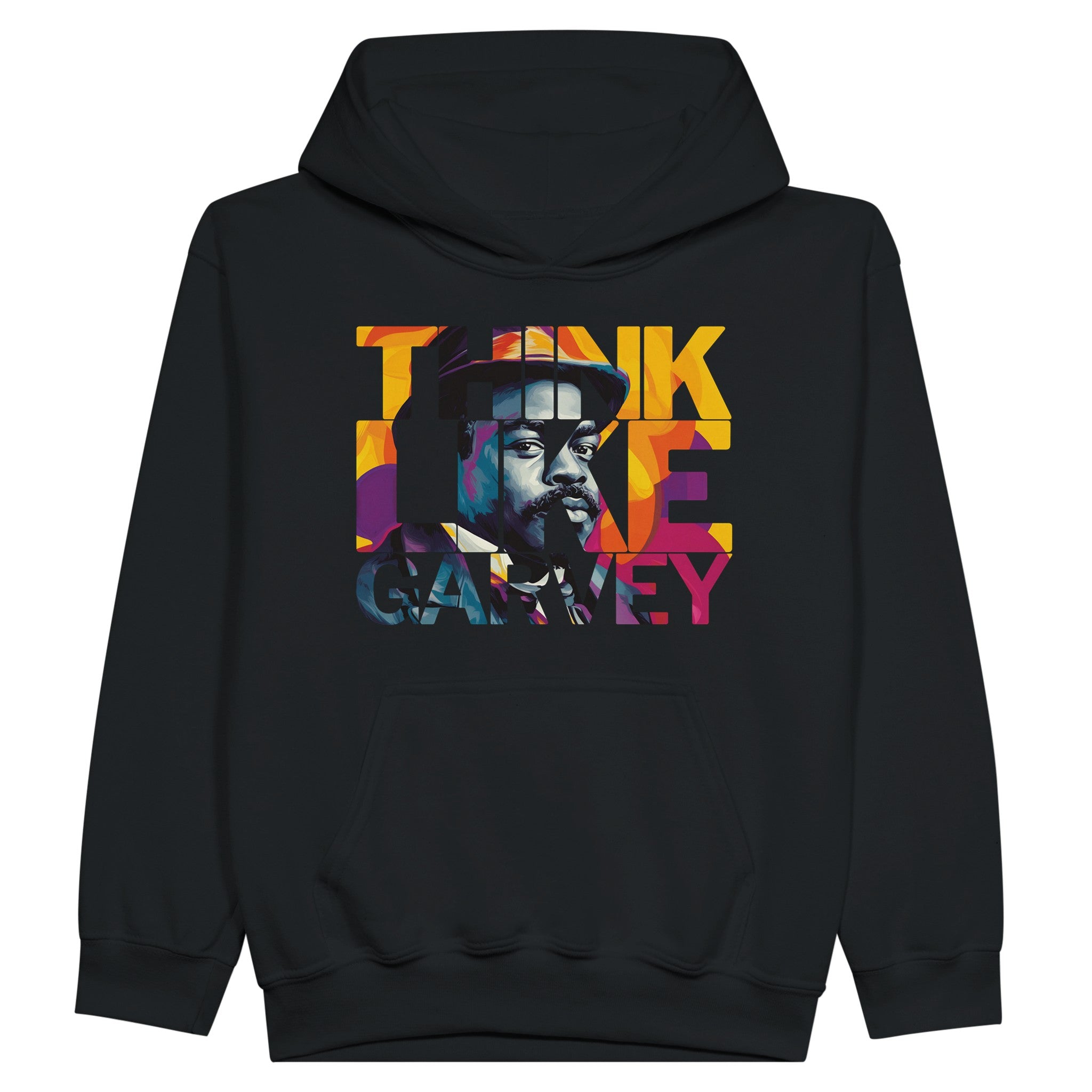 Think Like Garvey | Black History Icon Hoodie For Kids - Prideful Roots