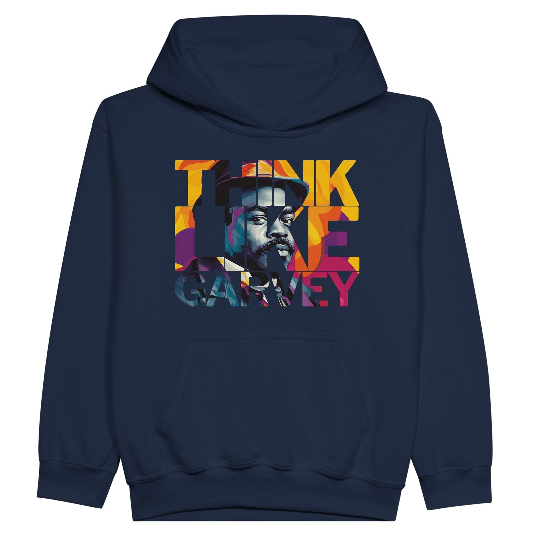 Think Like Garvey | Black History Icon Hoodie For Kids - Prideful Roots