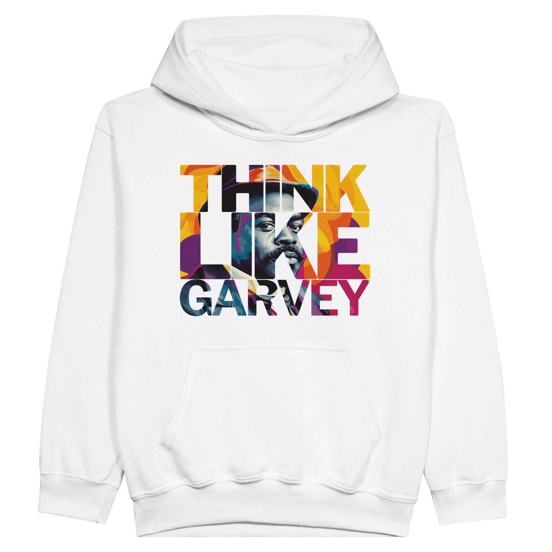 Think Like Garvey | Black History Icon Hoodie For Kids - Prideful Roots