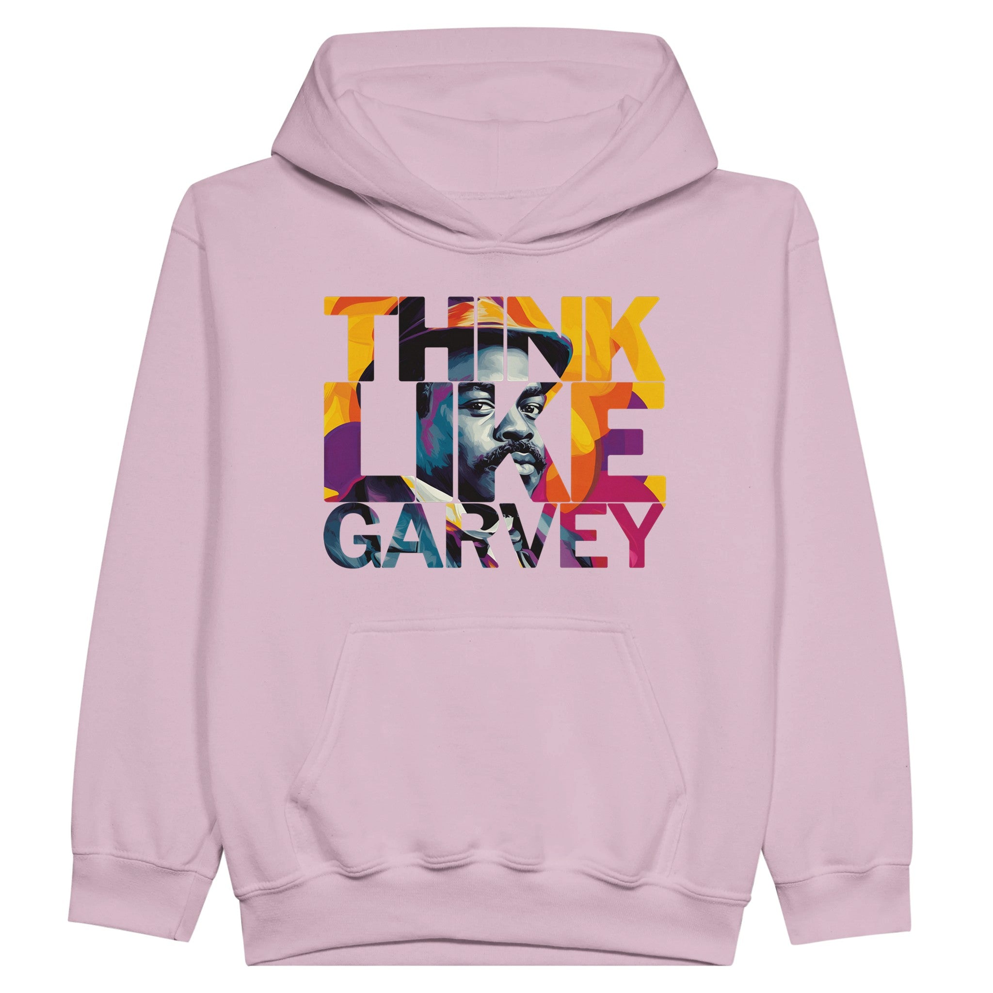 Think Like Garvey | Black History Icon Hoodie For Kids - Prideful Roots