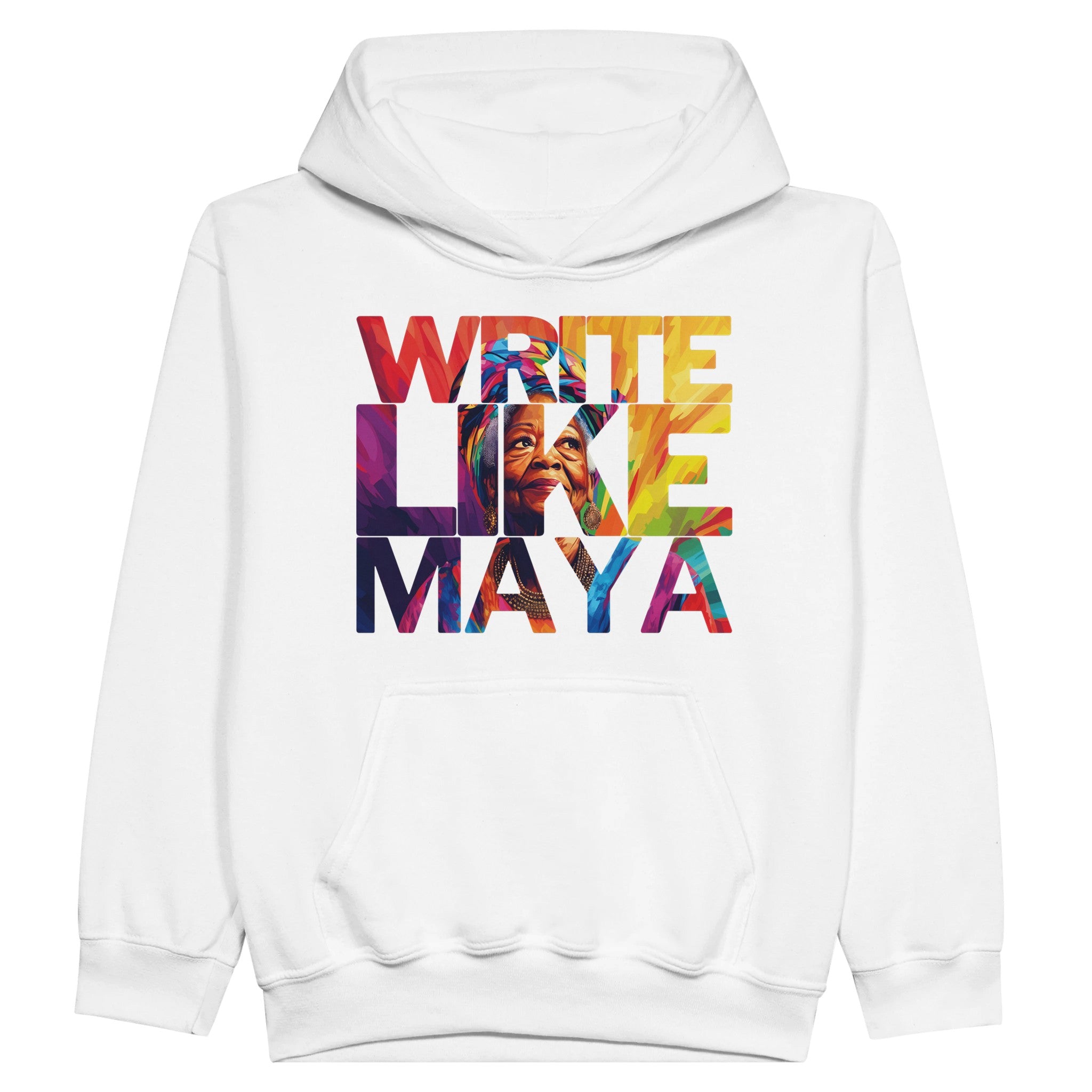 Write Like Maya | Black History Icon Hoodie For Kids - Prideful Roots