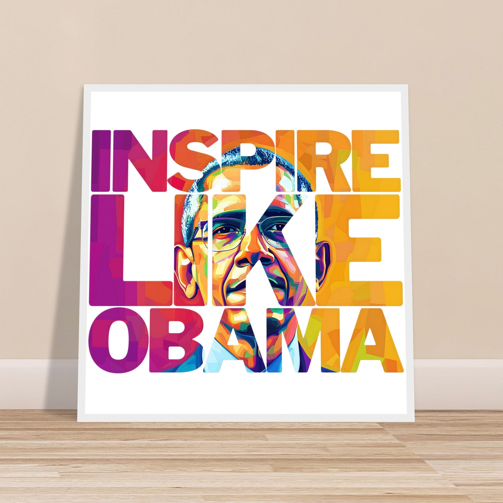 Inspire Like Obama | Black History Wall Art – Framed, Unframed, or Magnetic Hanger - Prideful Roots