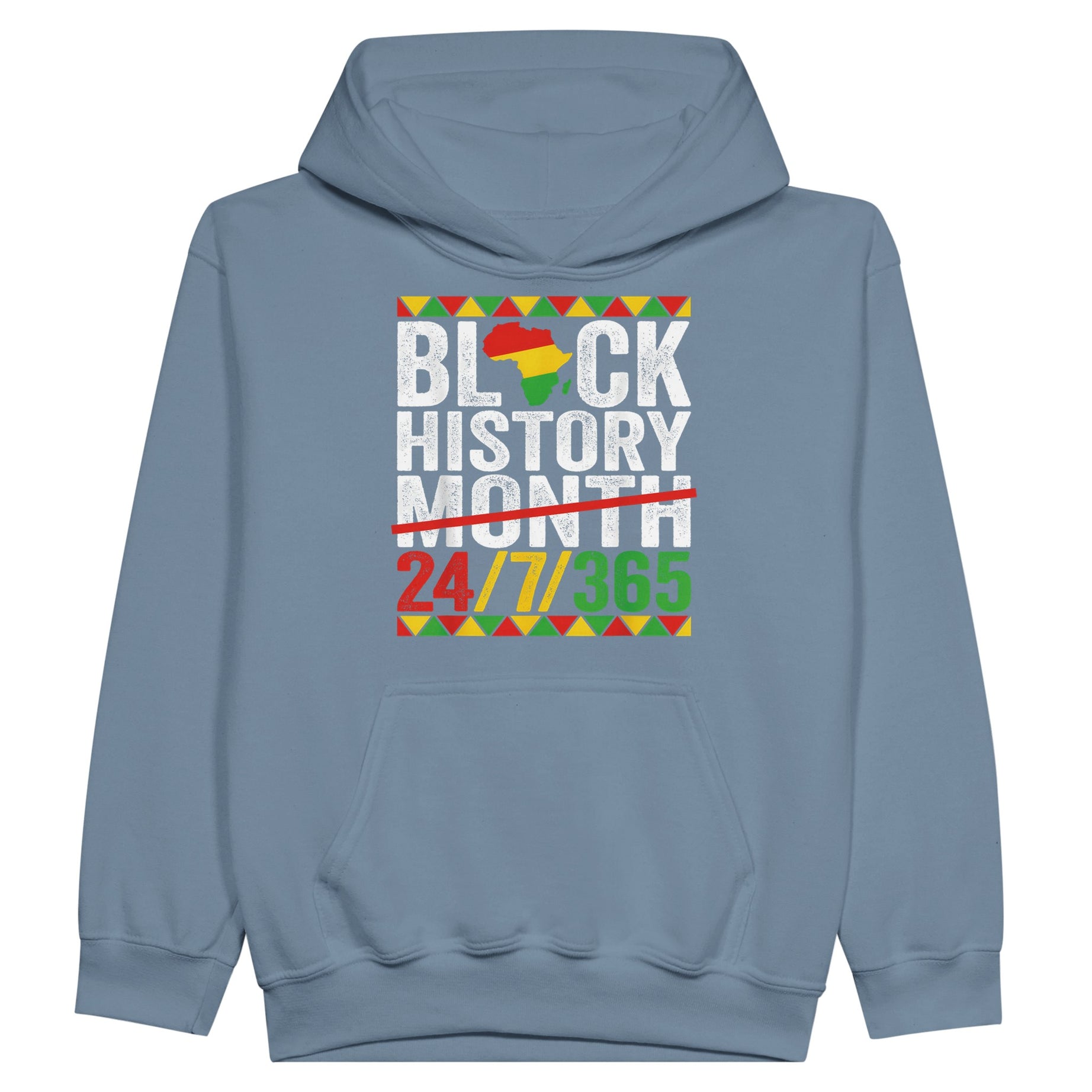 Black History Month 24/7/365 Hoodie For Kids - Prideful Roots
