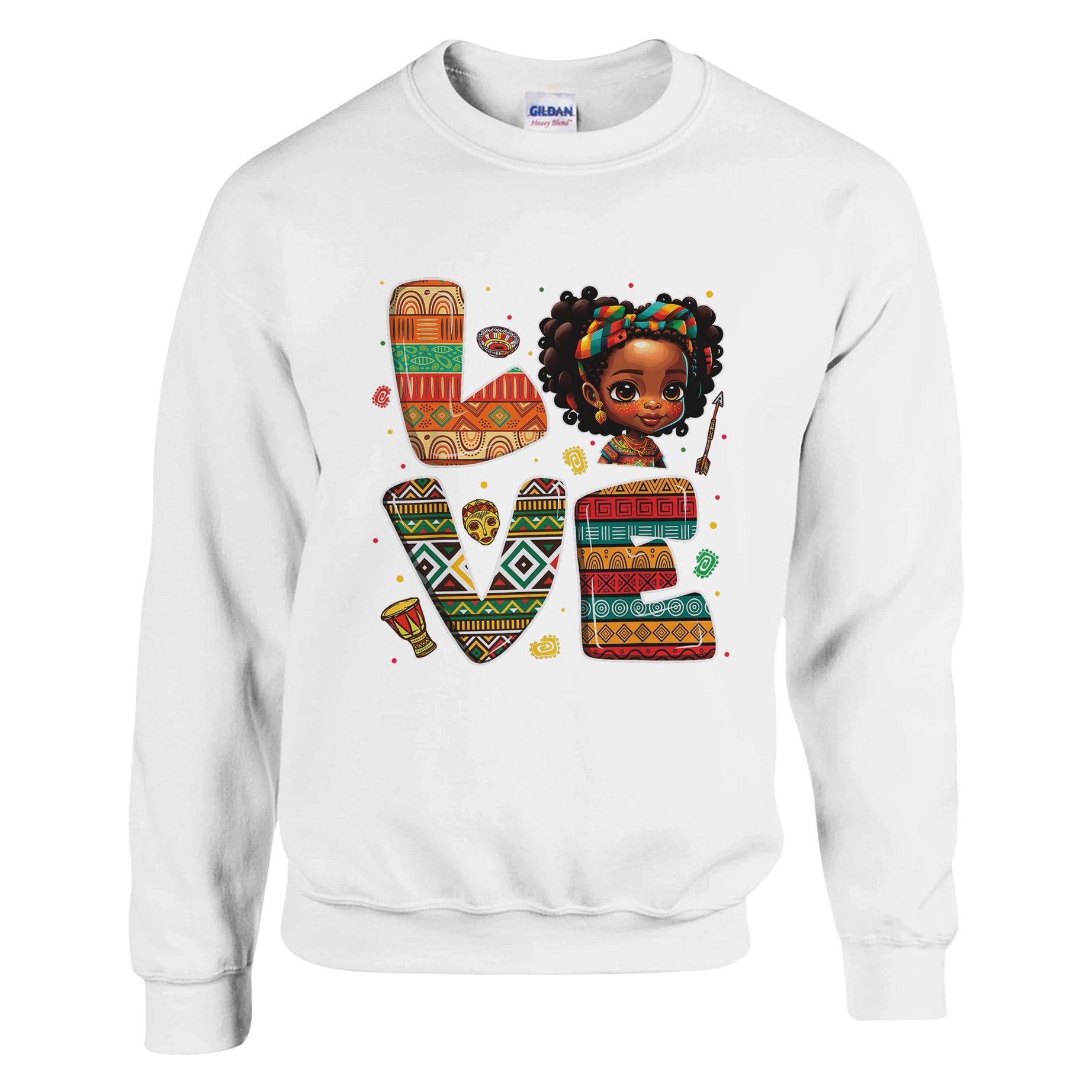 "Love" Afro Girl Vibes Sweatshirt For Men & Women - Prideful Roots