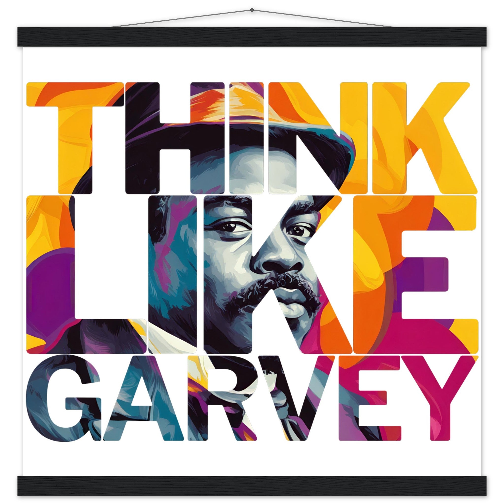 Think Like Garvey | Black History Wall Art – Framed, Unframed, or Magnetic Hanger - Prideful Roots