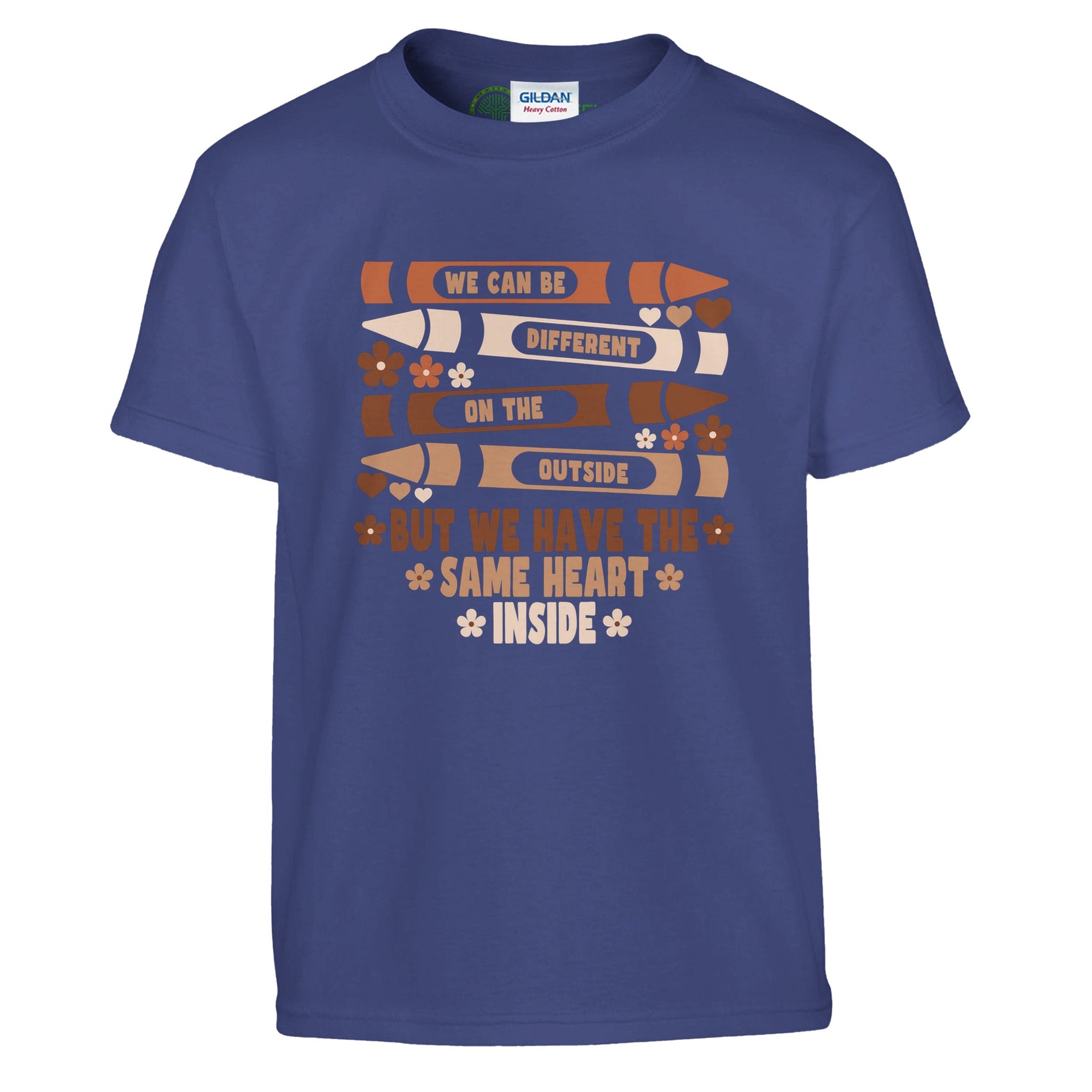 Different Outside Same Inside Crayons T-shirt For Kids - Prideful Roots