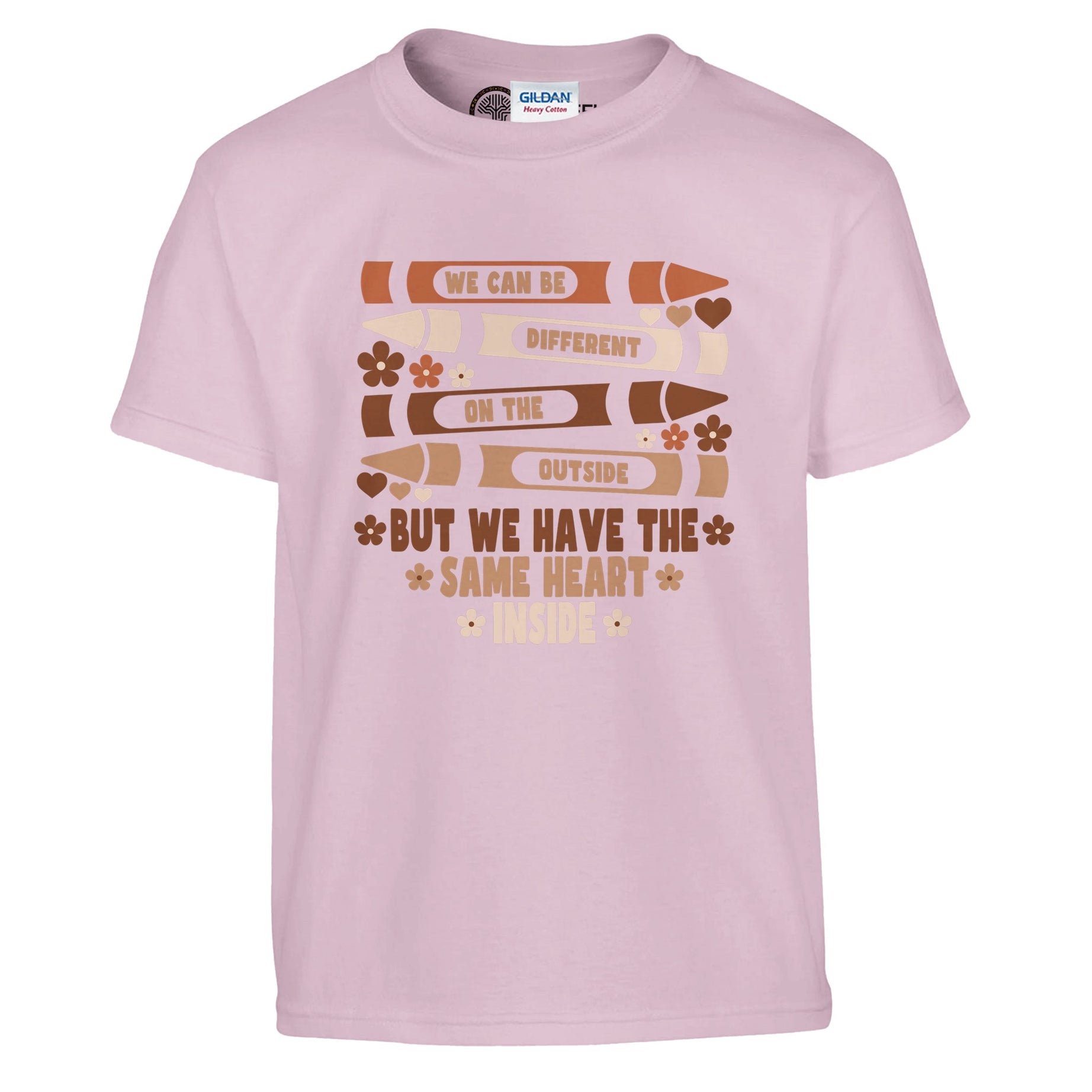 Different Outside Same Inside Crayons T-shirt For Kids - Prideful Roots