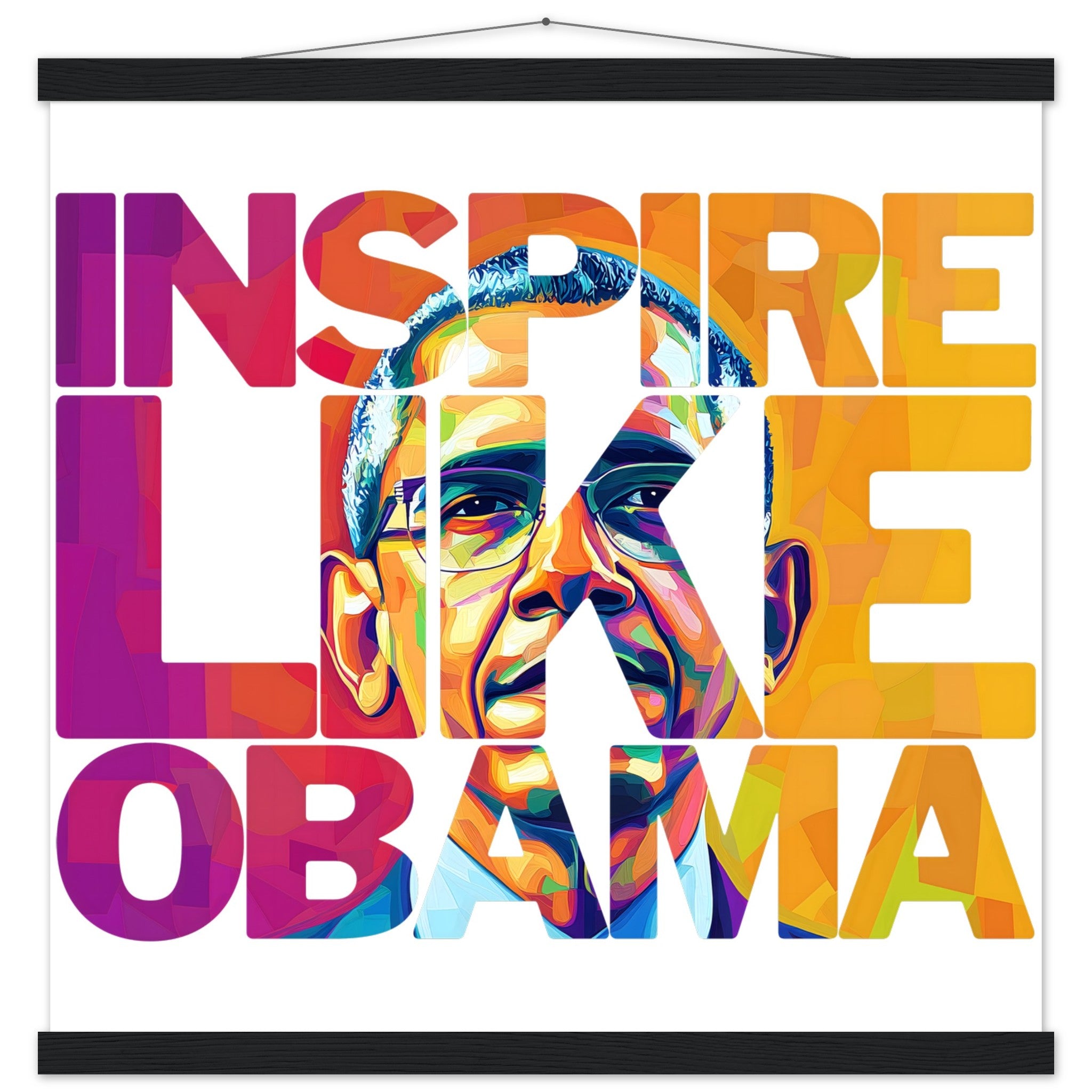 Inspire Like Obama | Black History Wall Art – Framed, Unframed, or Magnetic Hanger - Prideful Roots