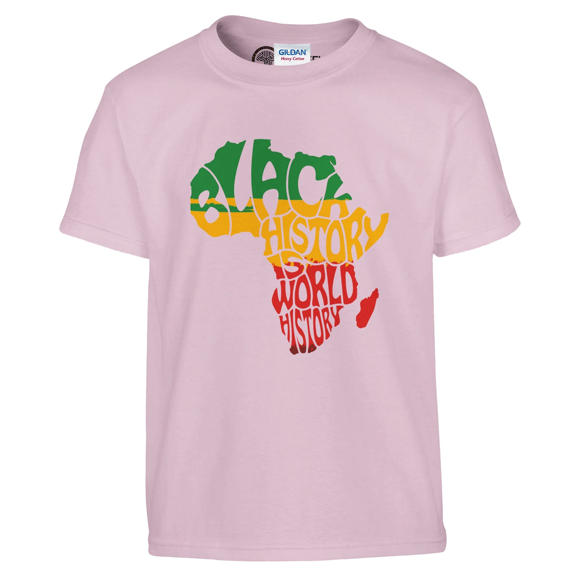 Black History is World History Africa Map T-shirt For Kids - Prideful Roots