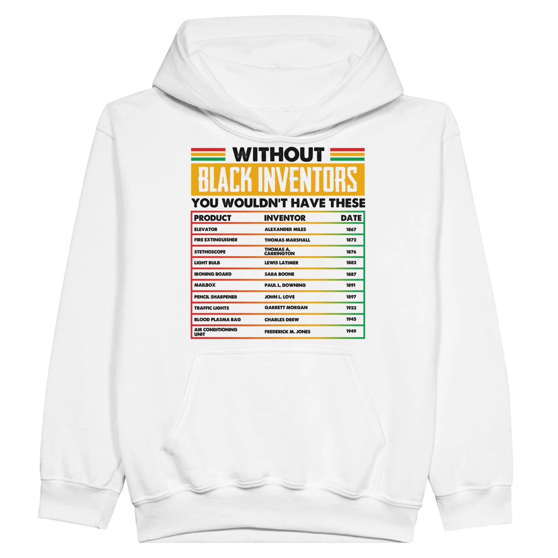 Without Black Inventors Hoodie For Kids - Prideful Roots