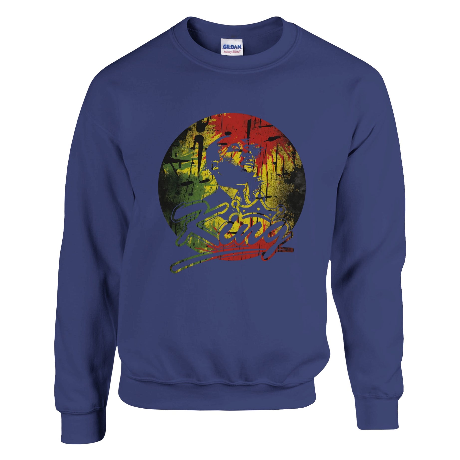King Legacy Bold Rasta | Black History Icon Sweatshirt For Men & Women - Prideful Roots