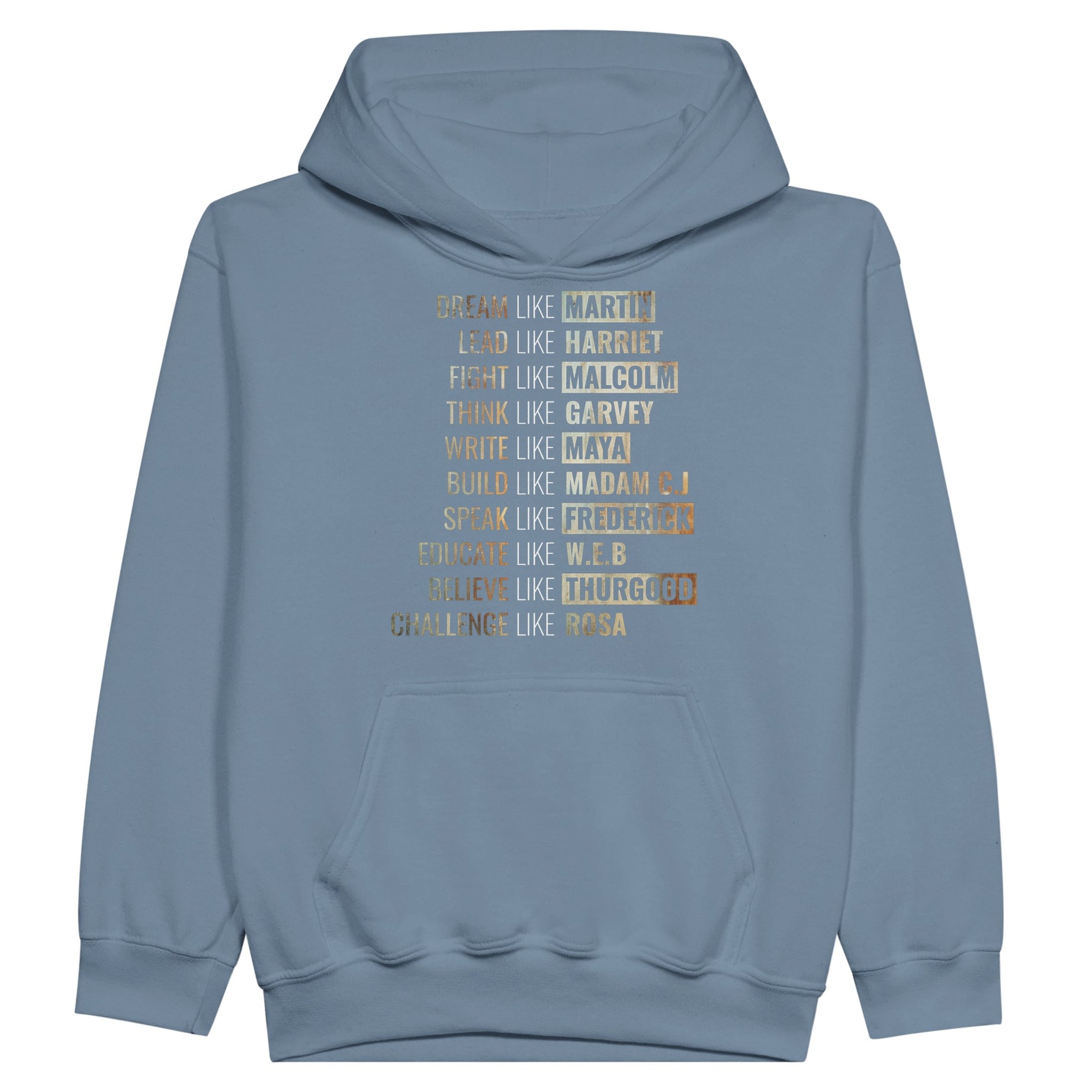 Legacy of Leaders: Dream, Lead, Inspire | Black History Icon Hoodie For Kids - Prideful Roots