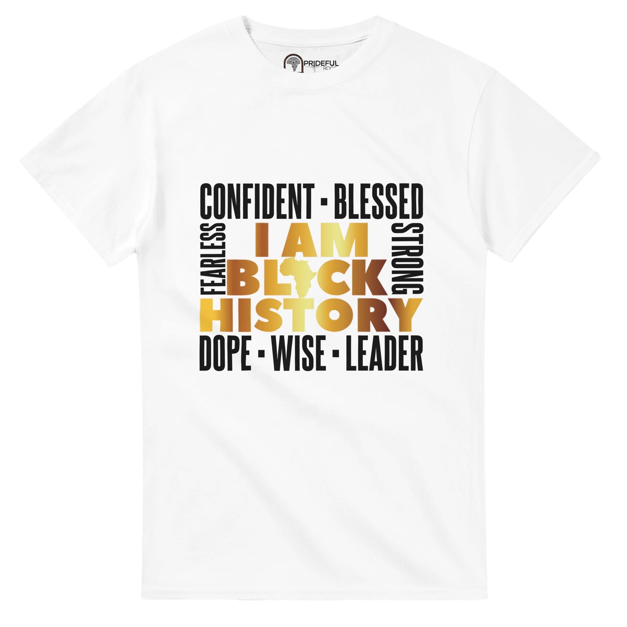 I Am Black History Golden T-shirt For Men & Women - Prideful Roots