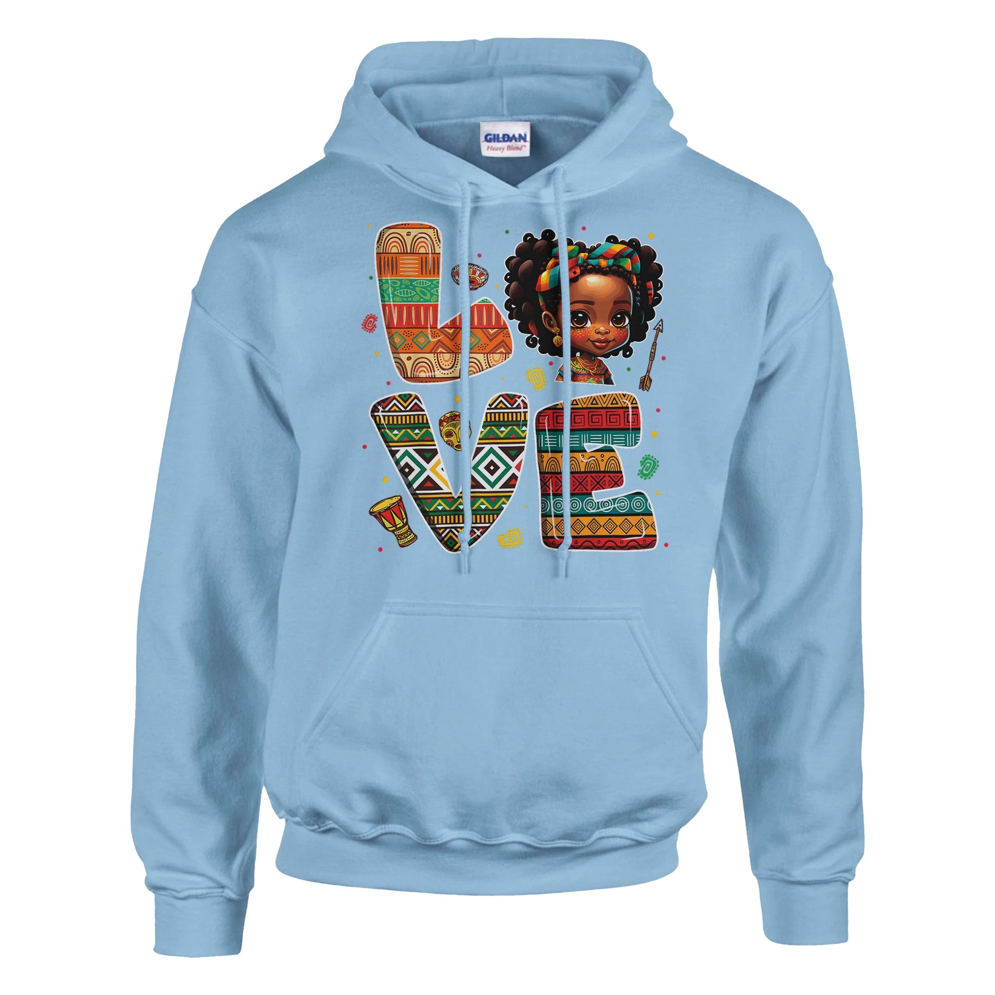 "Love" Afro Girl Vibes Hoodie For Men & Women - Prideful Roots