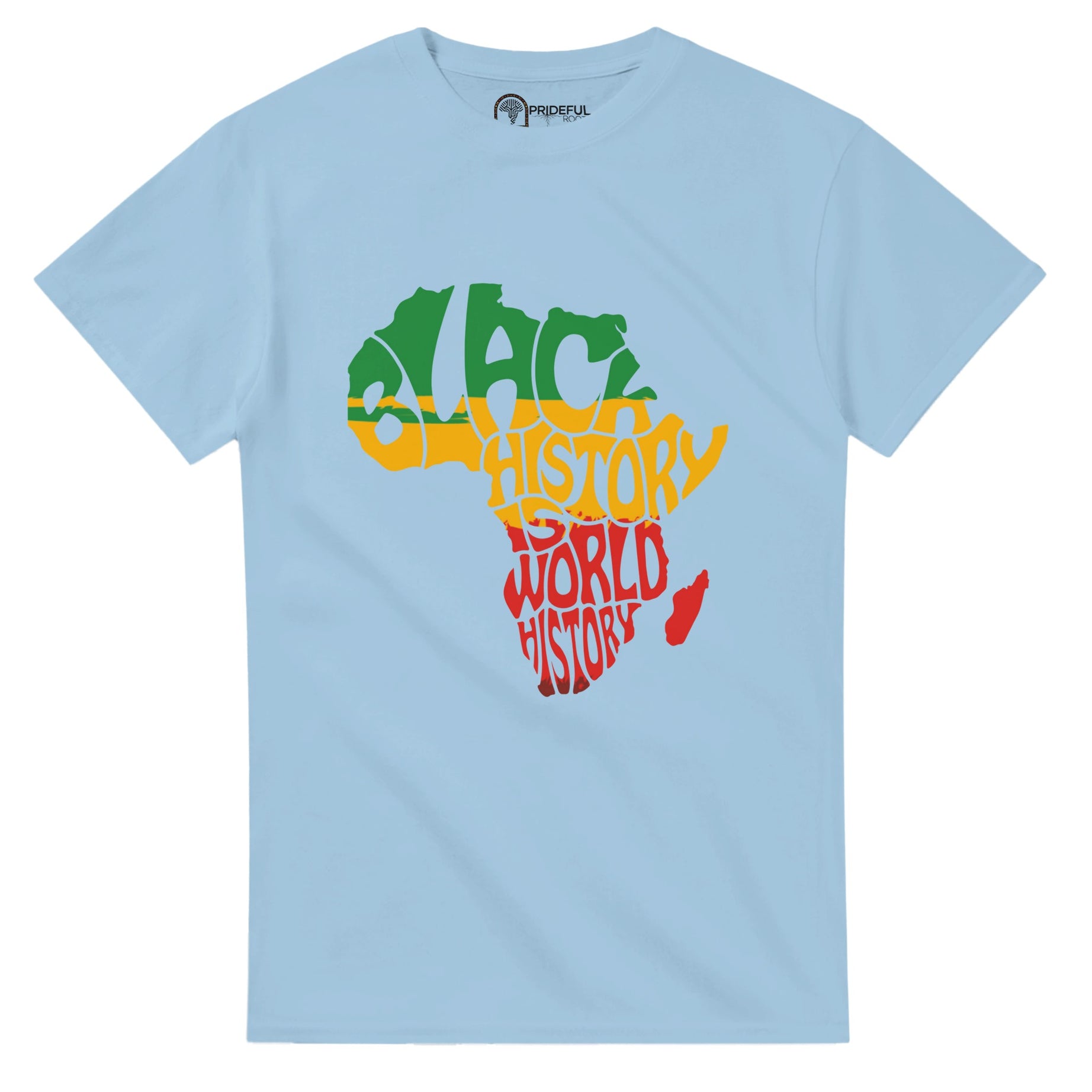 Black History is World History Africa Map T-shirt For Men & Women - Prideful Roots