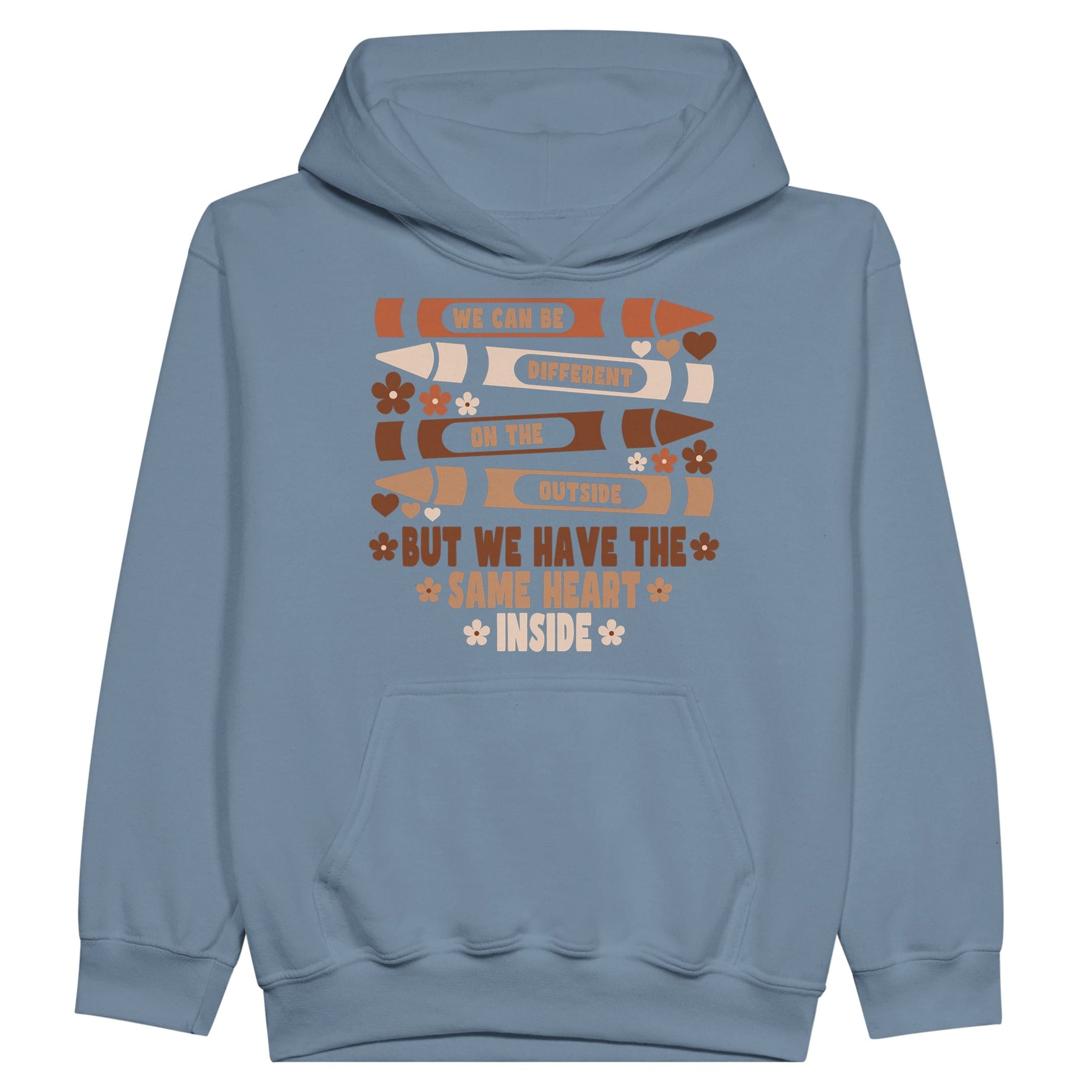 Different Outside Same Inside Crayons Hoodie For Kids - Prideful Roots