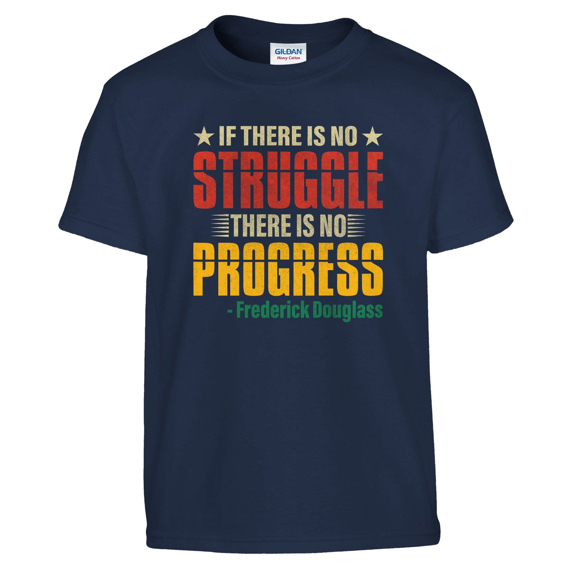 No Struggle No Progress Frederick Douglass T-shirt For Kids - Prideful Roots