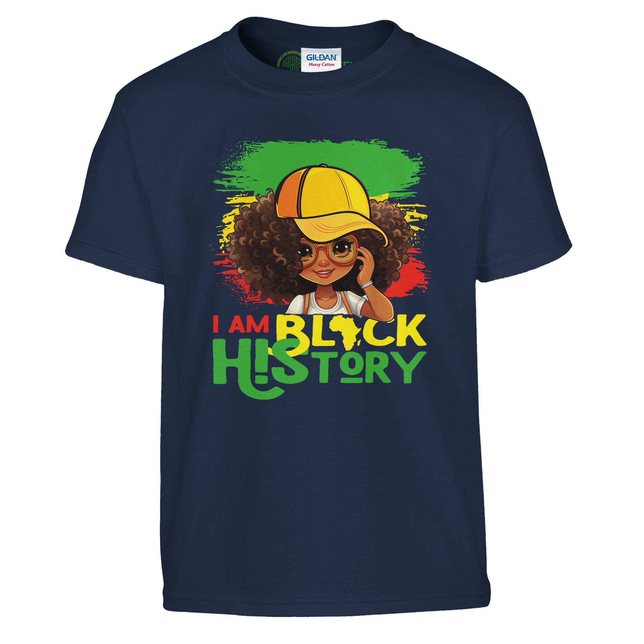 I Am Black History Black Girl T-shirt For Kids - Prideful Roots