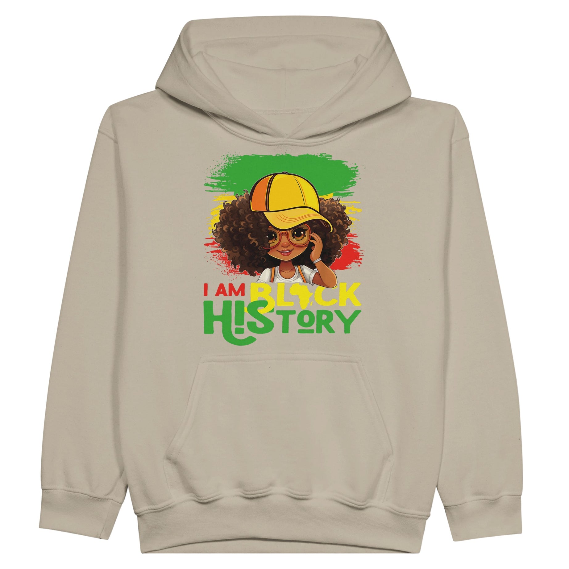 I Am Black History Black Girl Hoodie For Kids - Prideful Roots