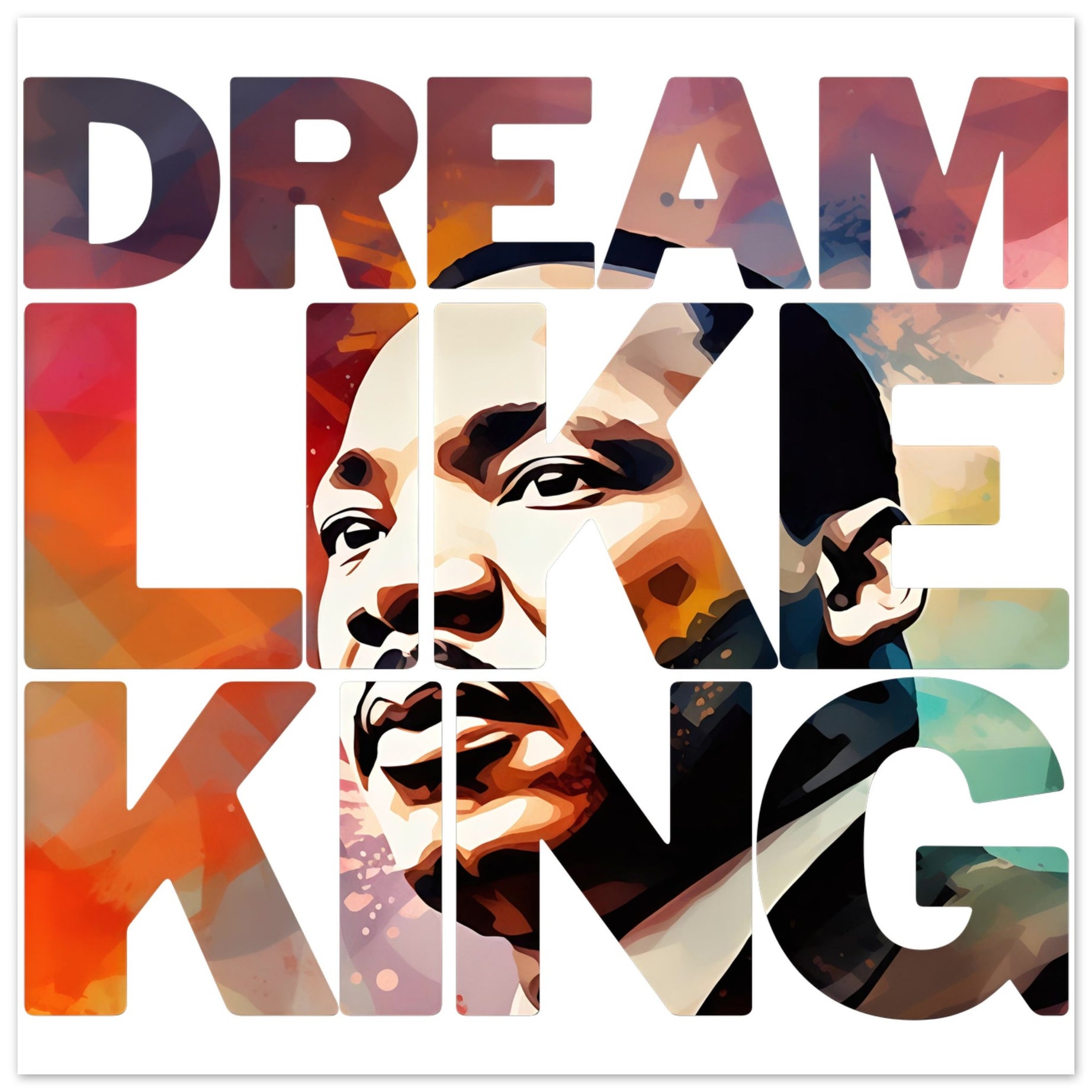 Dream Like King | Black History Wall Art – Framed, Unframed, or Magnetic Hanger - Prideful Roots