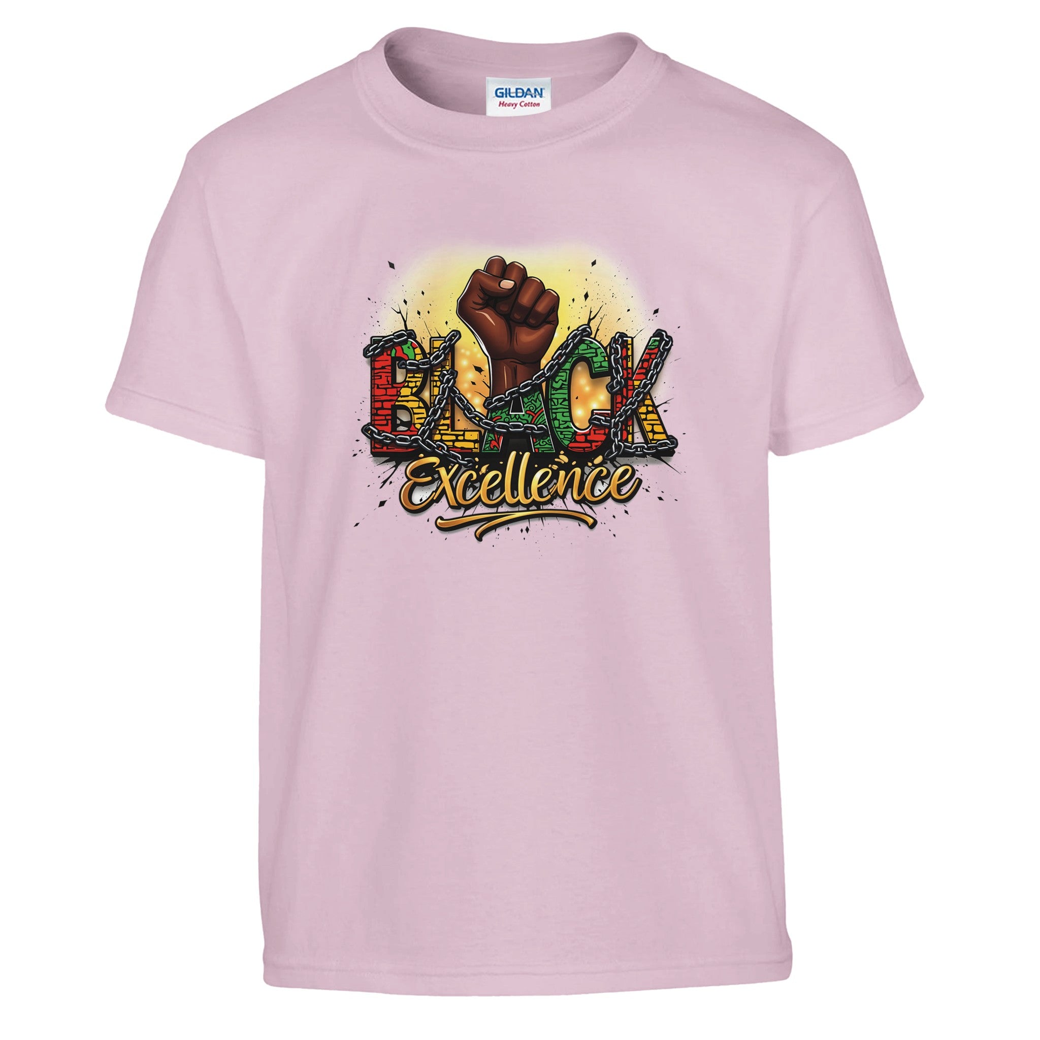 Black Excellence: Breaking Chains | Black History Month T-shirt For Kids - Prideful Roots