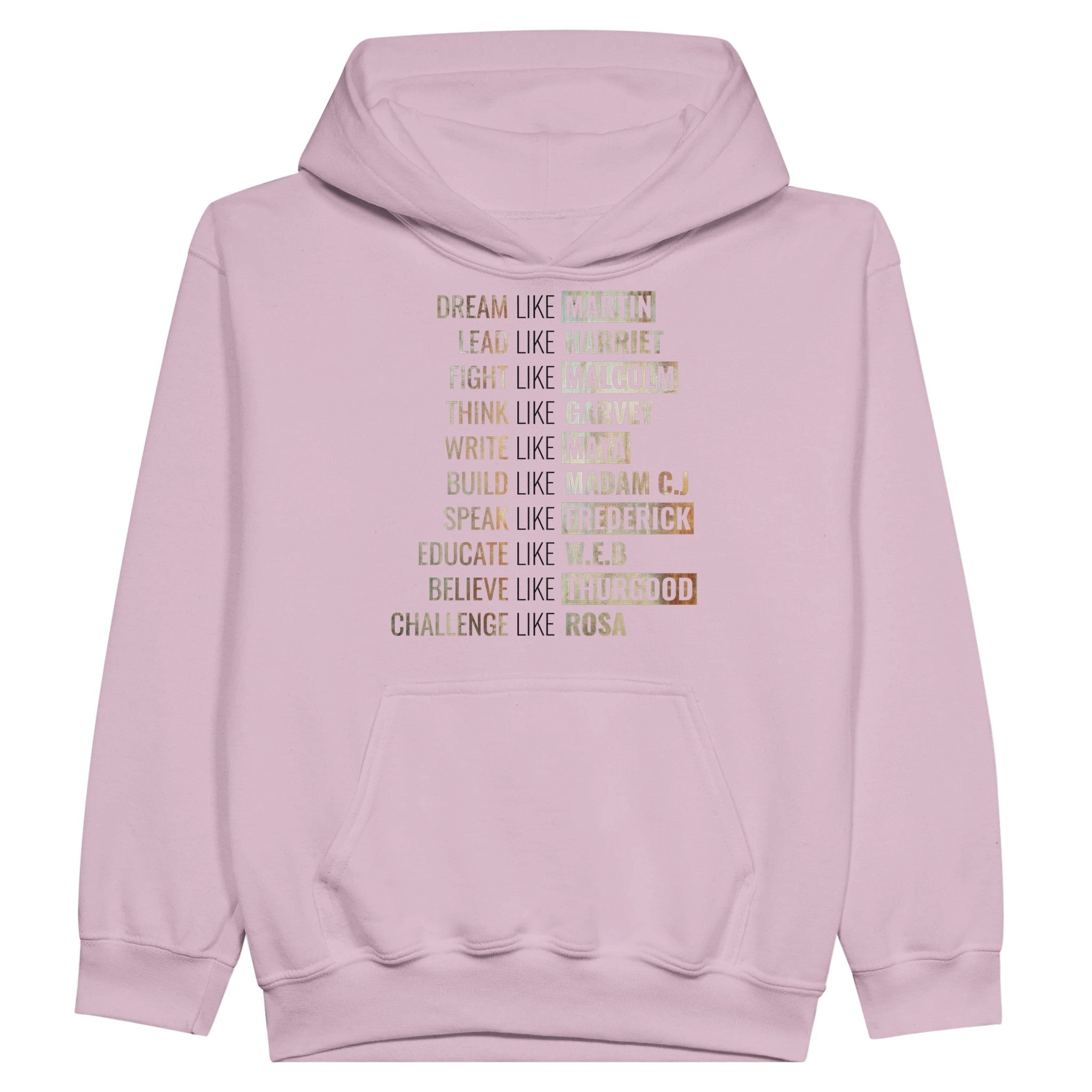 Legacy of Leaders: Dream, Lead, Inspire | Black History Icon Hoodie For Kids - Prideful Roots