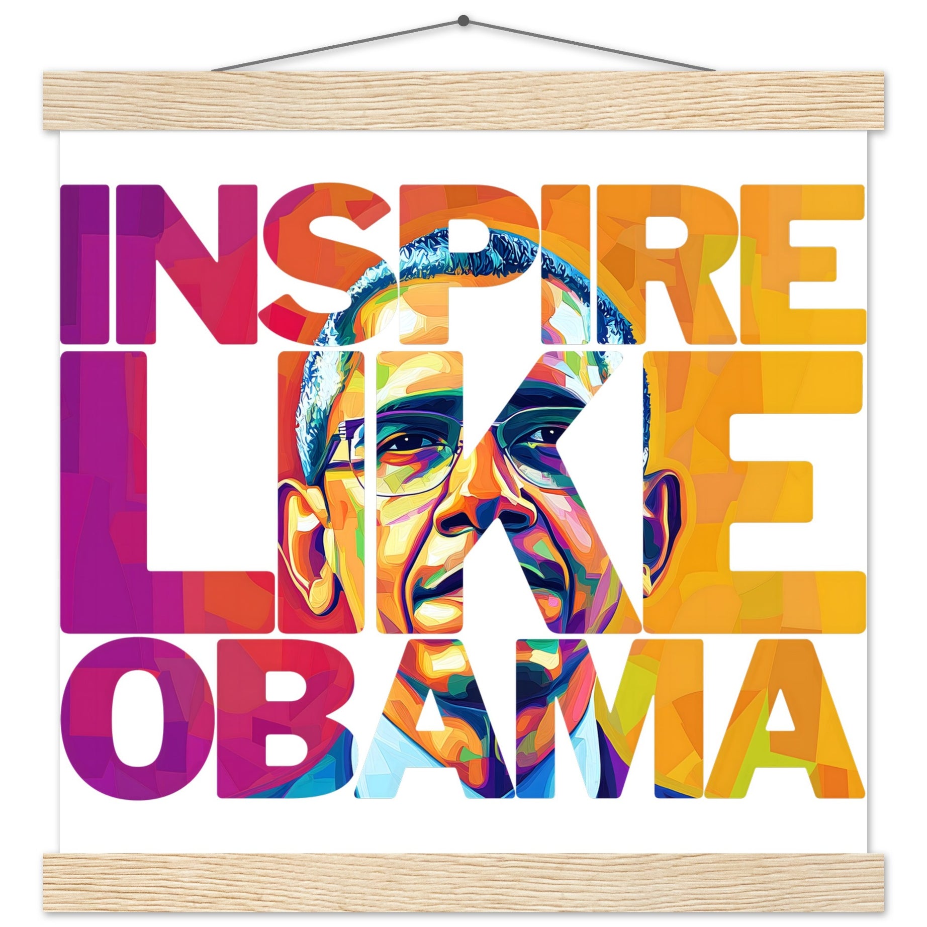 Inspire Like Obama | Black History Wall Art – Framed, Unframed, or Magnetic Hanger - Prideful Roots