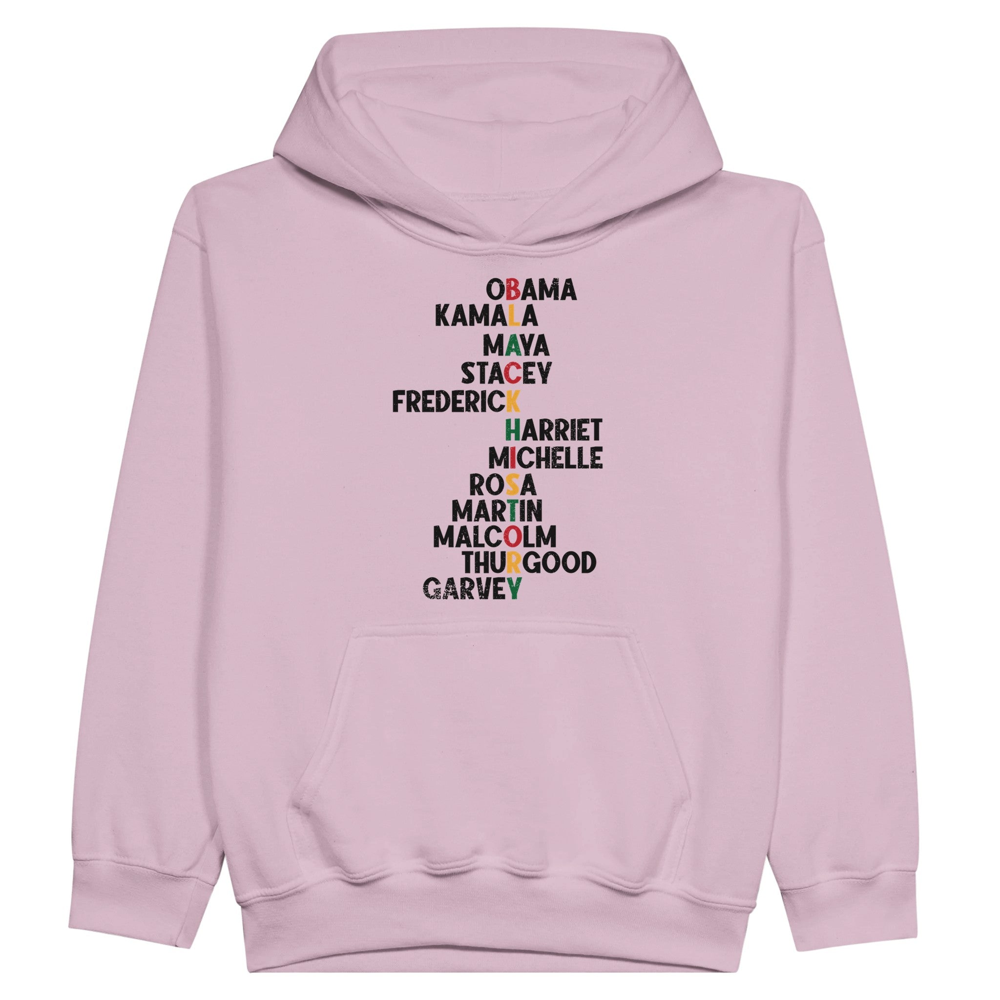 Black History Icons - Obama Kamala Maya Stacey Hoodie For Kids - Prideful Roots