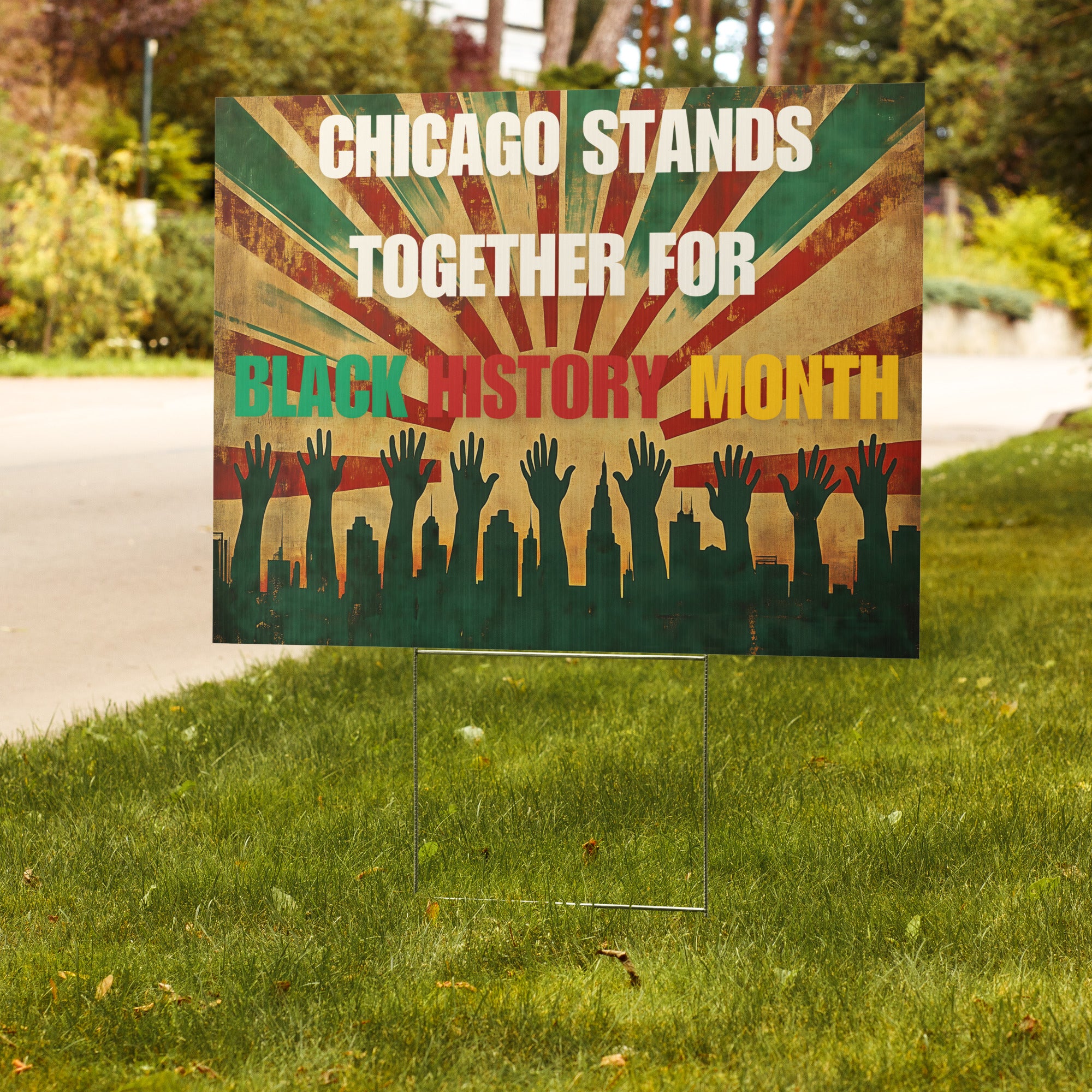 Custom Black History Month Yard Sign | Personalized City/State | 24x18" | Made in USA - Prideful Roots