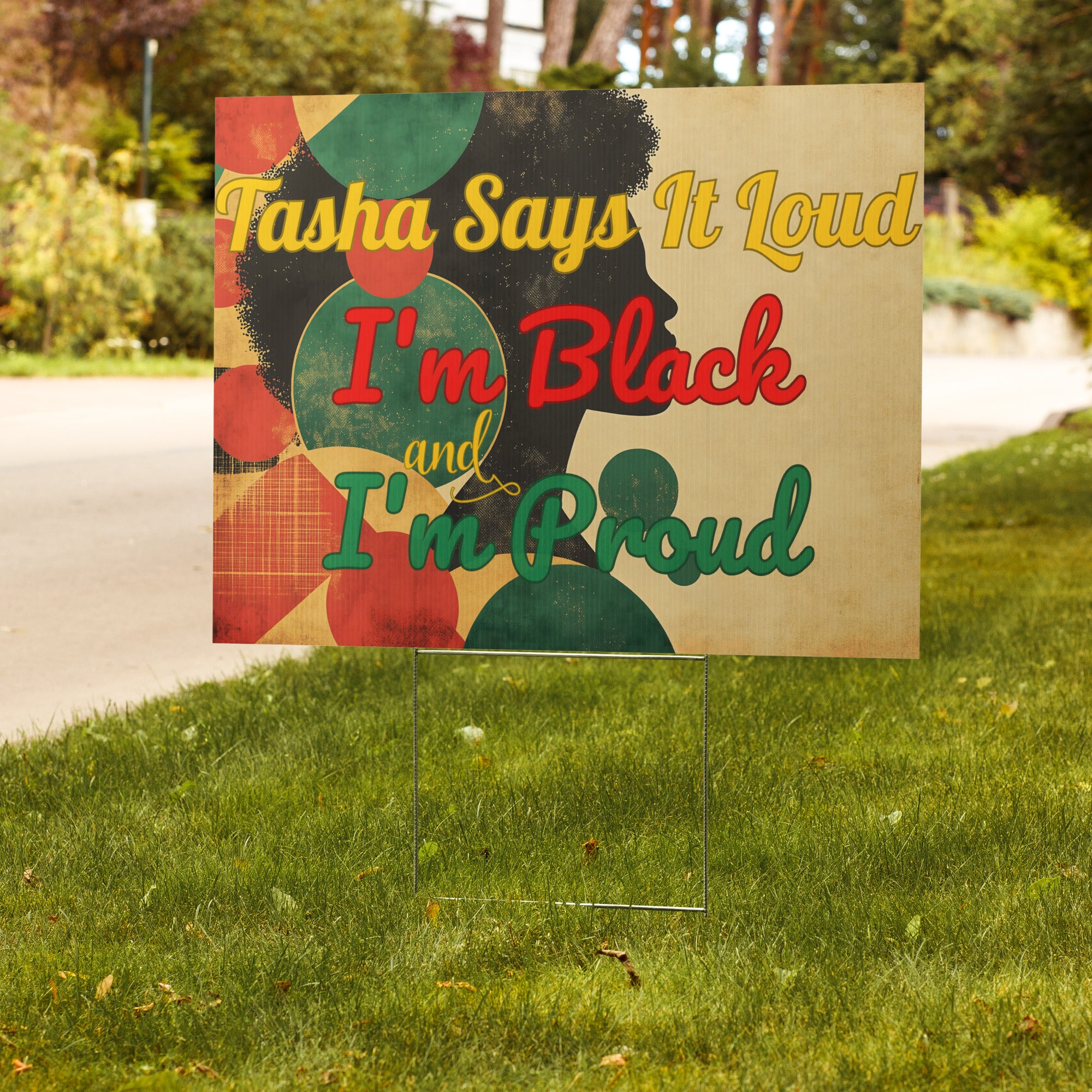 Personalized Black Pride Yard Sign | Custom Name | 24x18" | Made in USA - Prideful Roots