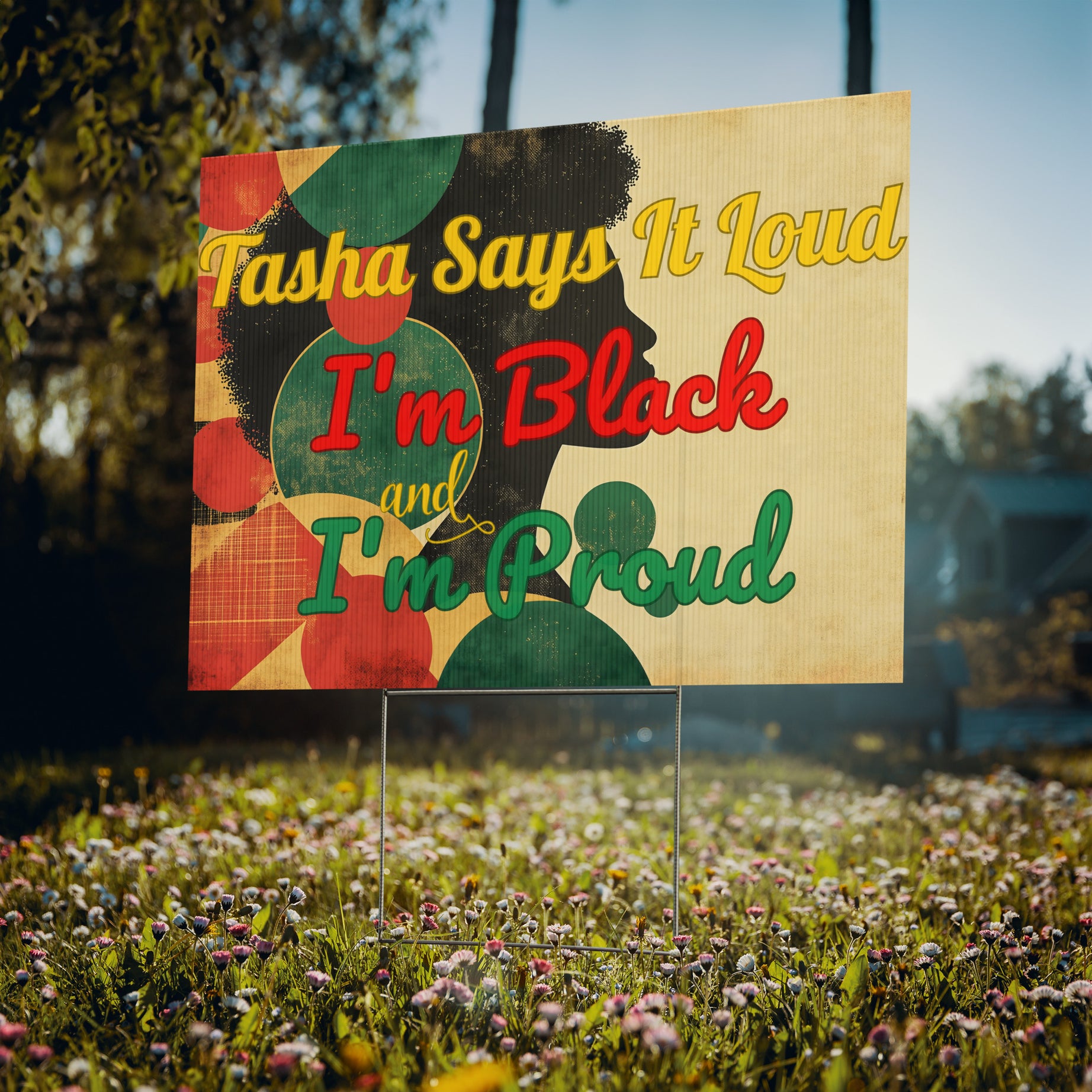 Personalized Black Pride Yard Sign | Custom Name | 24x18" | Made in USA - Prideful Roots