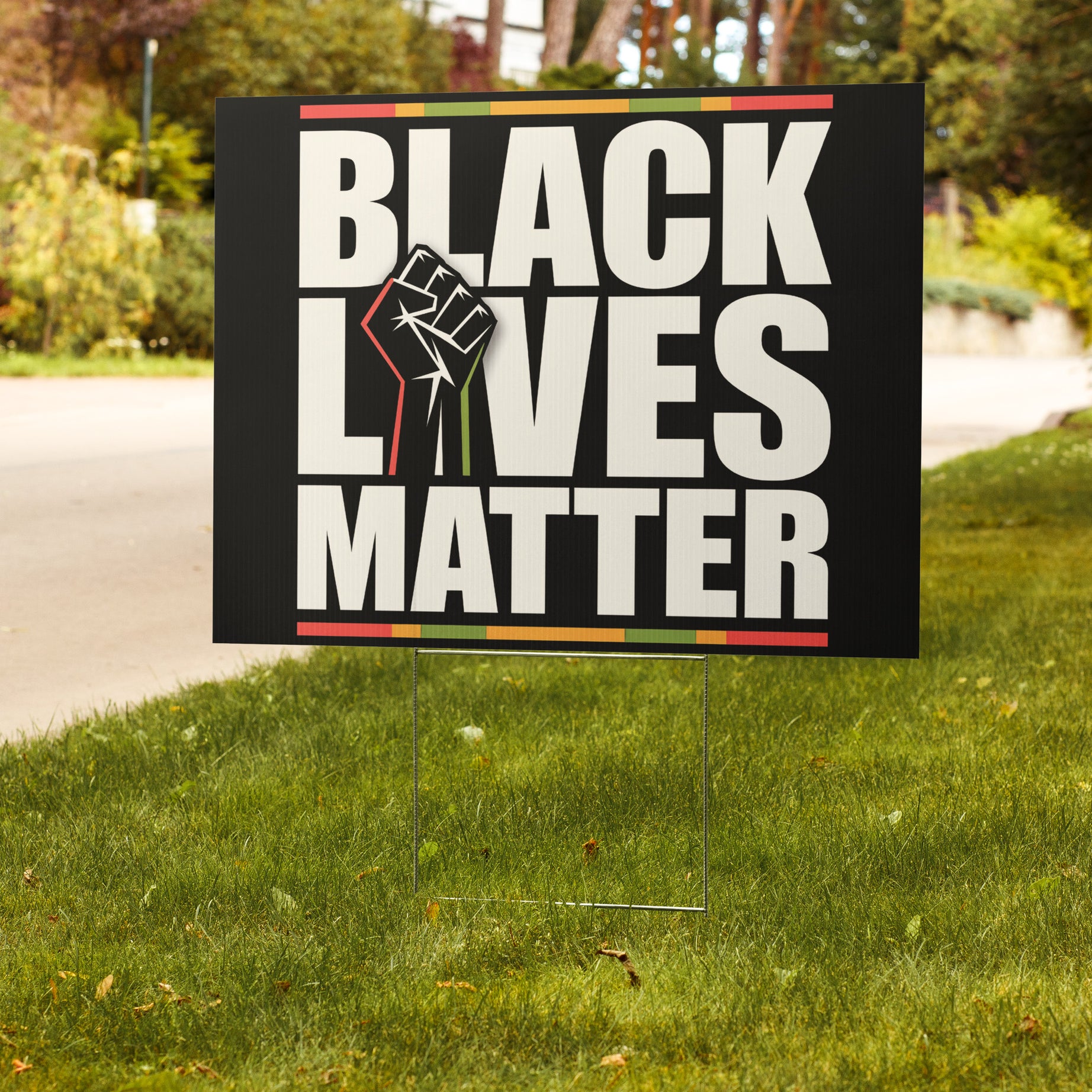 Black Lives Matter Yard Sign | 24x18" | Double-Sided | Made in USA - Prideful Roots
